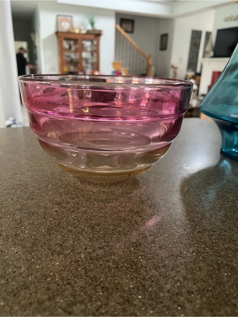 Pink Glass Serving Bowl - Elegant Home Kitchen Accent